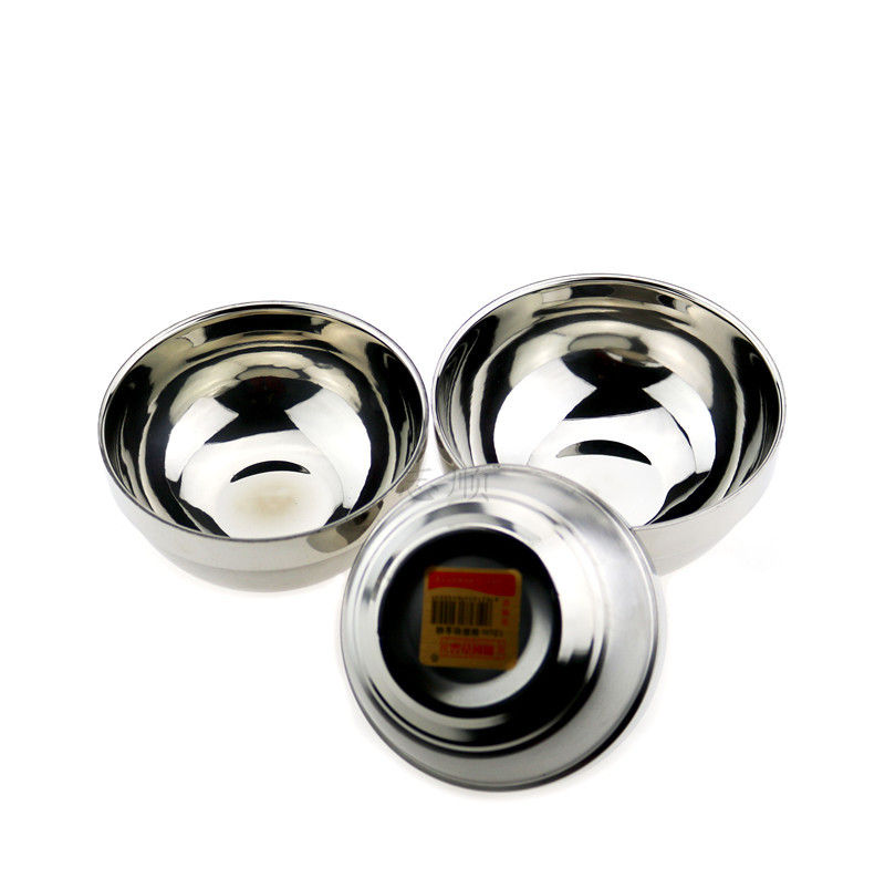 Platinum double-layer soup bowl stainless steel