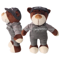 機車公仔寶馬拉力熊玩偶毛絨玩具小熊摩托車裝飾紀念品賽車泰迪熊