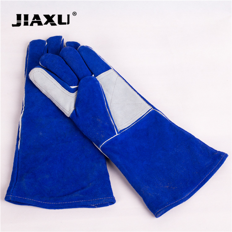 现货加厚劳保手套 防护牛皮手套防火线焊工手套 耐温电焊手套防烫