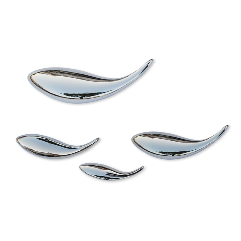 Electroplated Fish Wall Art, Resin Home Decoration, Indoor Wall-Mounted Silver & Gold
