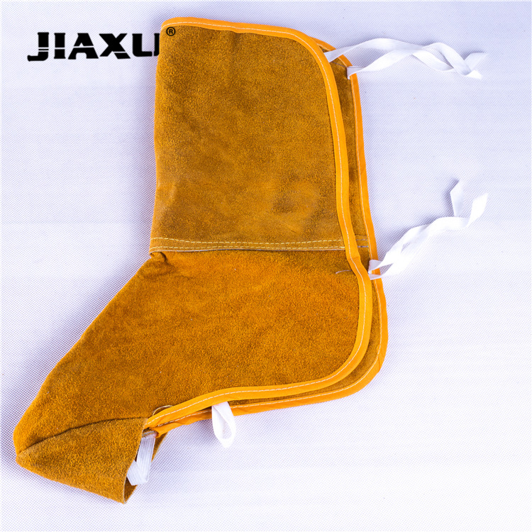 牛皮焊工护脚 厂家批发 牛皮电焊护脚加长 焊工脚套防护 短款l