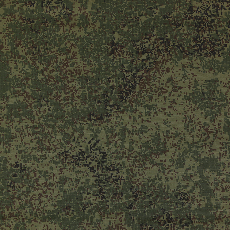 现货四季俄罗斯小绿人防撕裂三粒格子工装户外服迷彩印花布批发