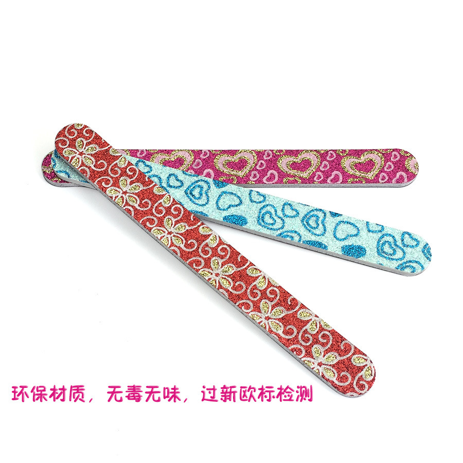 Herramientas de uñas polvo de brillo lima de uñas regalo de alta gama tira de arena cosméticos accesorios un lado pulido tira de frotar