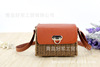 Colored paper, straw woven shoulder bag, beach small bag, lock, new collection