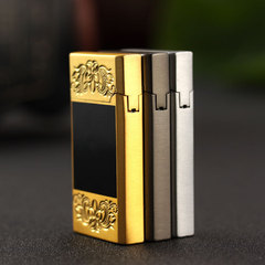 DK Steel Sound Loud Windproof Inflatable Lighter, Metal Butane Gas Exquisite Rich Flower Men's Gift Wholesale