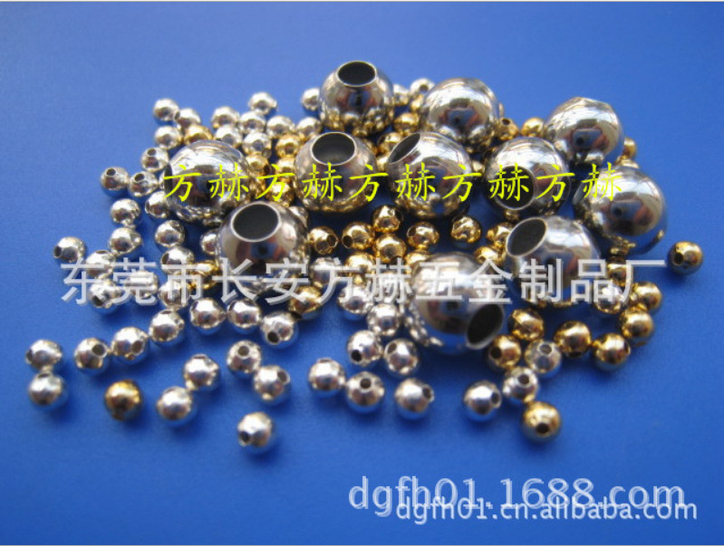批发供应 不锈钢钢珠 铁珠 镍色空心珠 金色铜珠 3.0 4.0 5.0 6.0