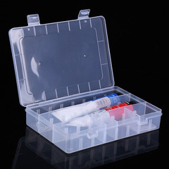廠供PP塑料透明鉛筆盒  670 文具盒 零件盒 帶插片樣品盒 帶蓋