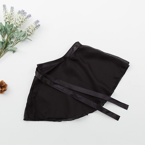 Children's Chiffon Dance Apron with Ties, Ballet Dance Half Body Sheer Skirt, Multicolor Available