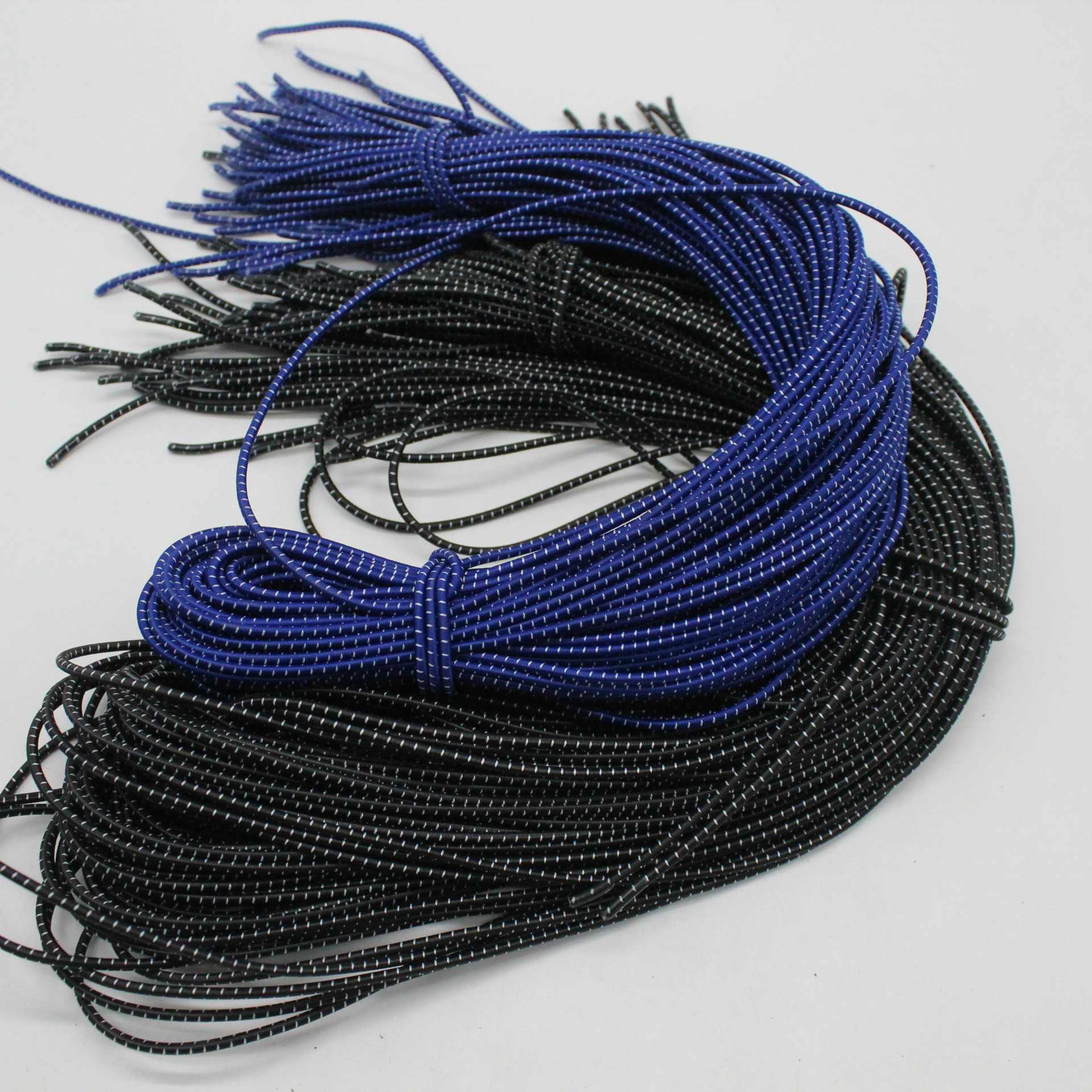 黑色2.8MM多芯乳胶线格子线加眉毛打扣剪裁可来样印制弹力高弹力