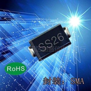 SS26 SMA DO-214AC 2A 60V Пластики Scterki Diodes SR260 Patching