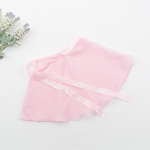 Children's Chiffon Dance Apron with Ties, Ballet Dance Half Body Sheer Skirt, Multicolor Available