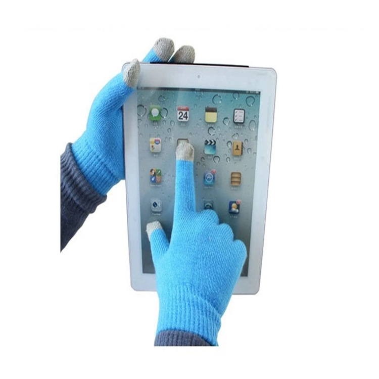 Guantes de pantalla táctil al por mayor de fábrica Otoño e Invierno pantalla táctil inteligente de punto para hombres y mujeres con forro polar engrosado guantes de protección