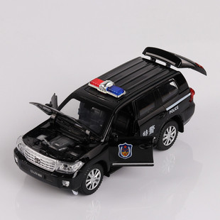 (Boxed) kuroze police car Public Security car hot selling children's toy car pull back sound and light car model