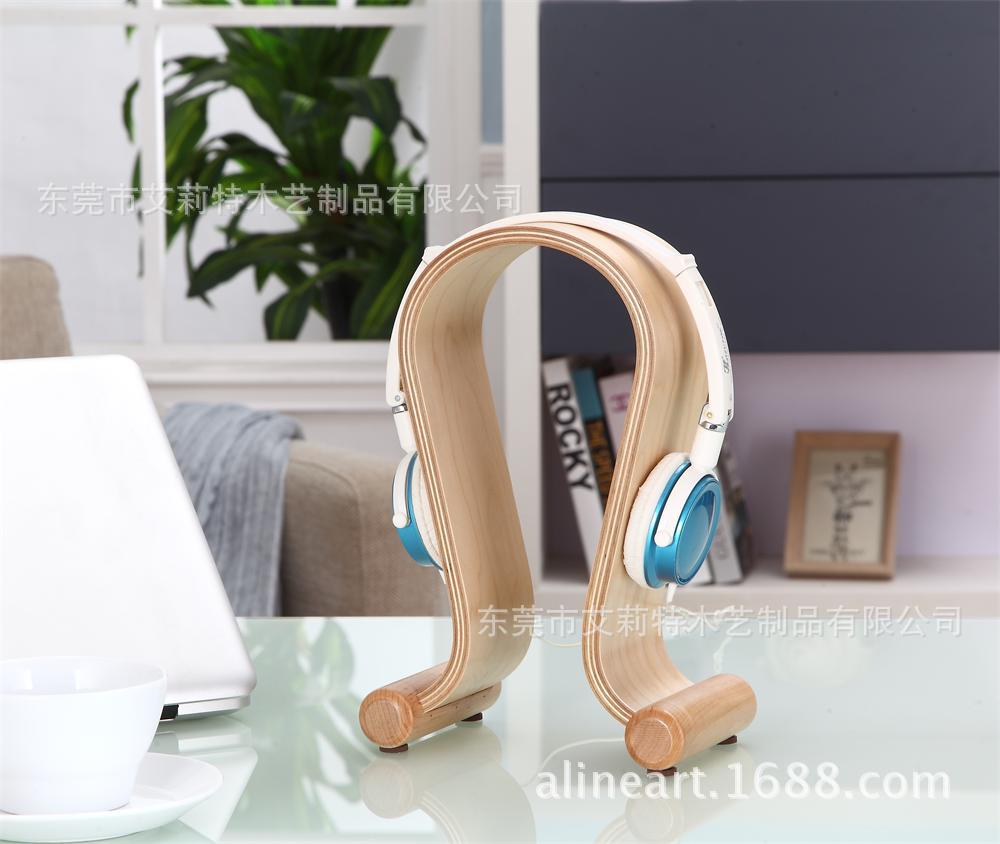 Guangdong auriculares Bluetooth auriculares en forma de U soporte de ordenador de madera Accesorios Rack almacenamiento creativo rack