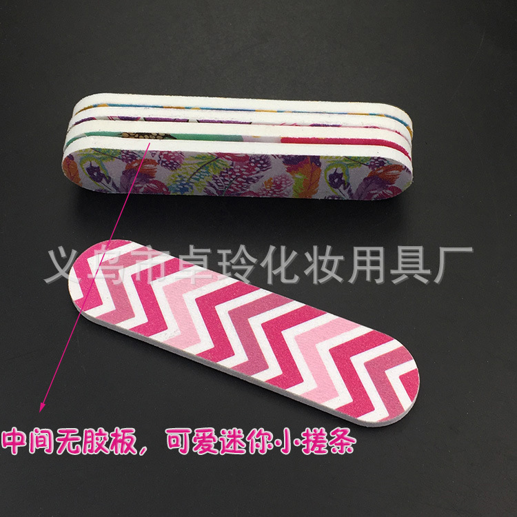 Accesorios de traje de manicura al por mayor Mini uñas de doble cara frotando esponja EVA pequeña tira de frotamiento de uñas pulidas