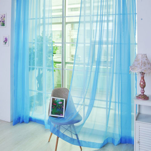 Curtain gauze Perforation-free curtains pure color wedding gauze glass transparent gauze transparent gauze curtain
