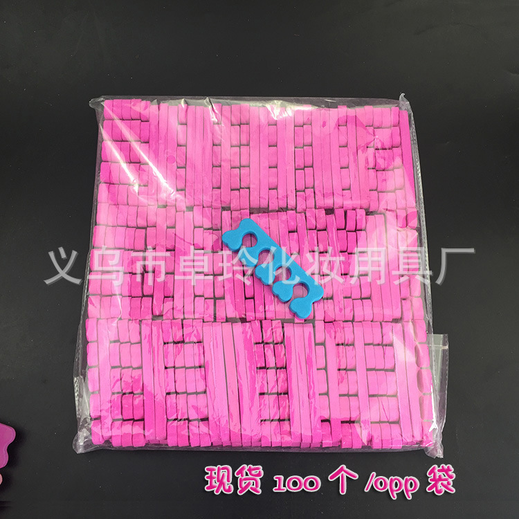 Fábrica directa lindo caramelo color dedo separador melocotón corazón dedo del pie algodón nail art dedo algodón en stock