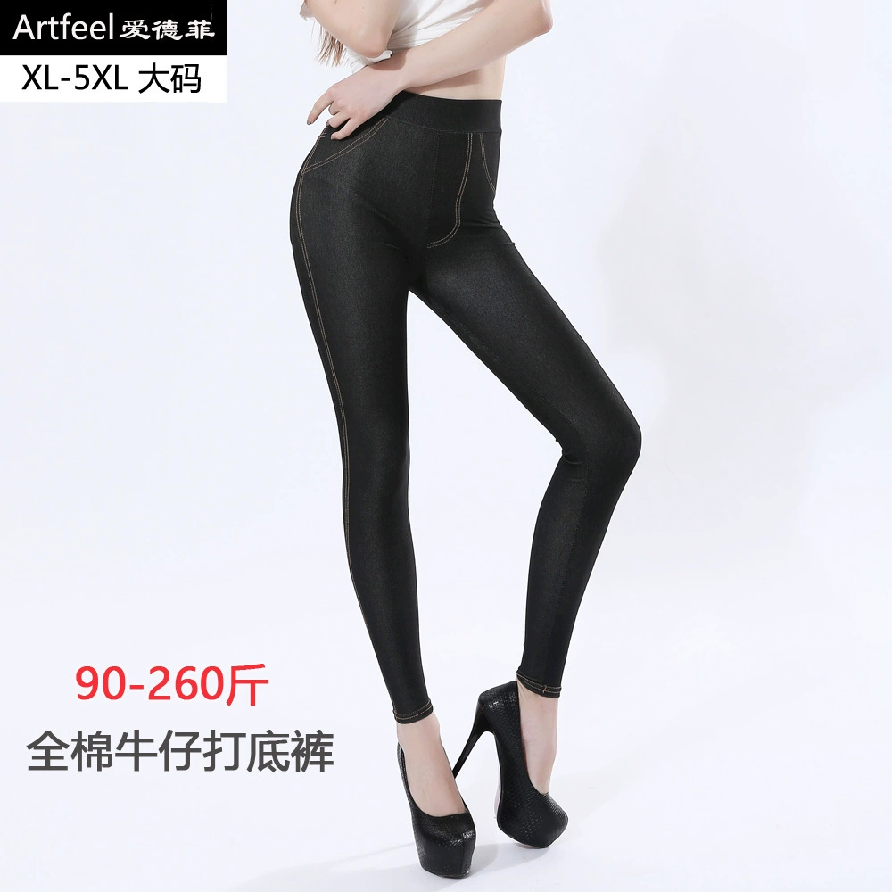 (Торговля трансграничная), эластичные облегающие джинсовые л leggings, Aliexpress
