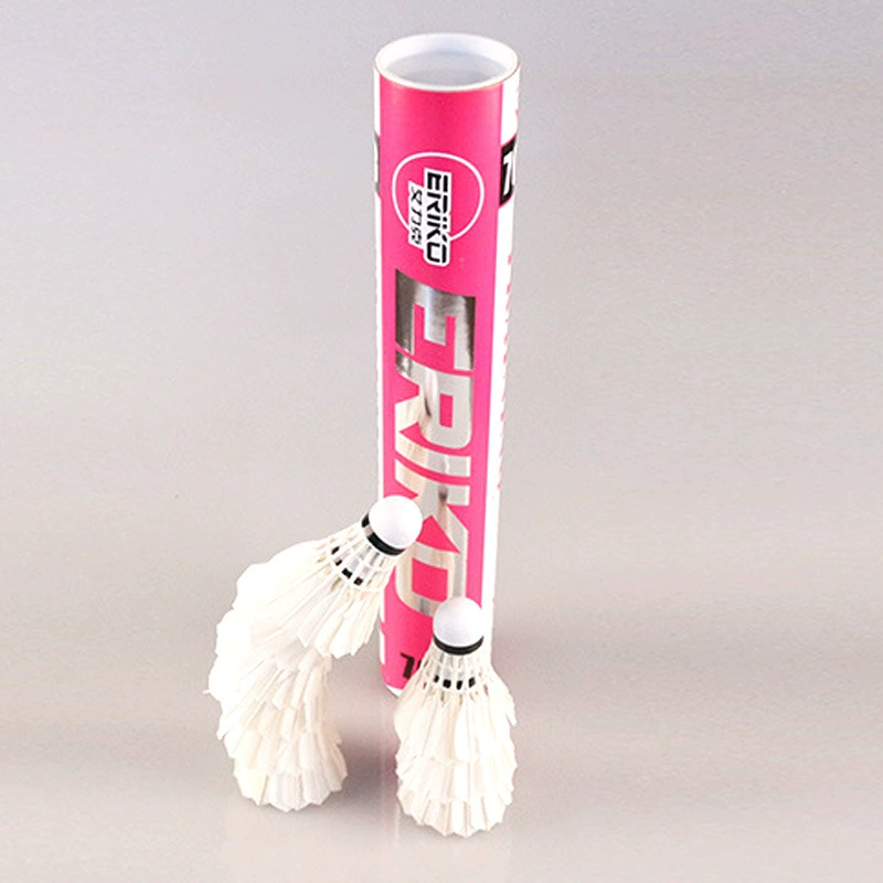 Воланы для бадминтона Eric, упаковка 3/6/12 штук, для соревнований и тренировок в помещении и на улице, прочные, без бренда, из белого гусиного пера