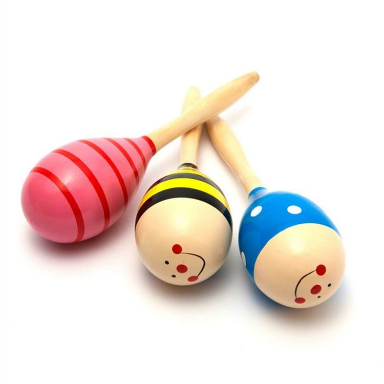 Grabber, smart toy, wooden cartoon musical instruments, maracas, beanbag