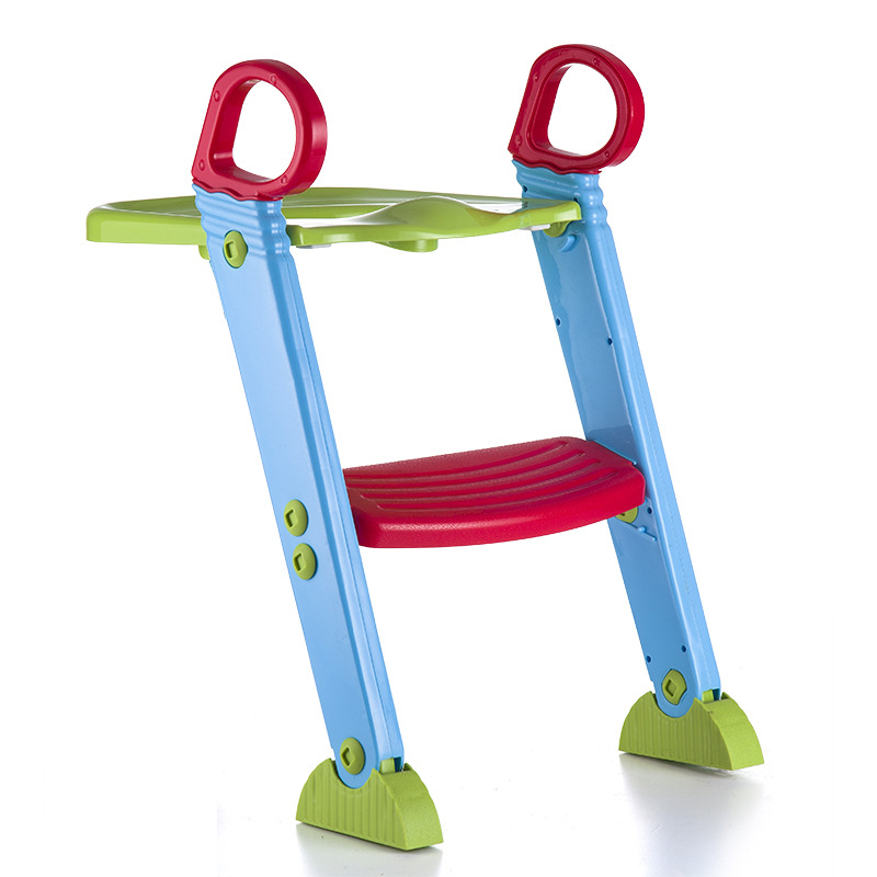 Escalera plegable con asiento y pedal para niños – Adaptador de inodoro infantil