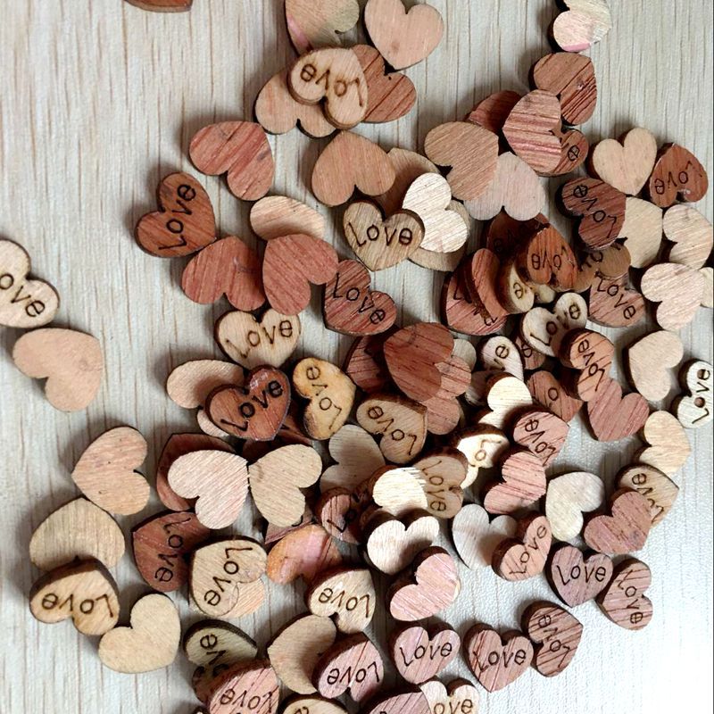 Love Wood Butte versión de caoba love botón grande en forma de corazón ojo sin botón 100/50 un paquete