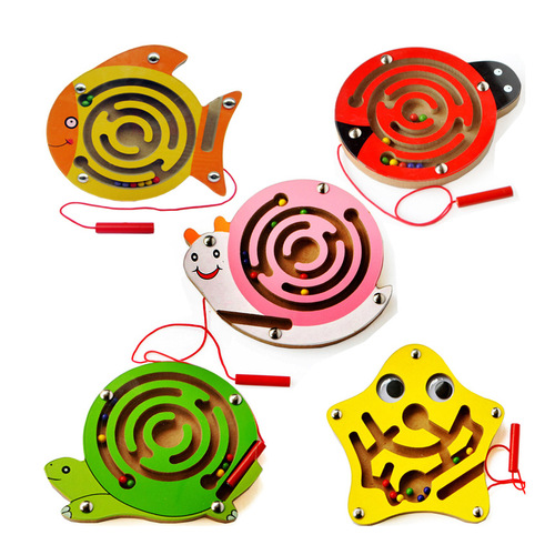 Animal Magnetic Writing and Rolling Ball Maze, Multiple Styles Available, Kindergarten Baby Rolling Ball Maze Toy