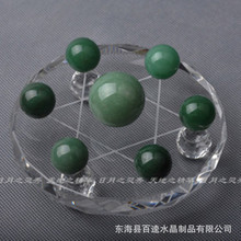 批发天然水晶东陵玉七星阵 绿东陵球玄关办公室家居风水摆件礼品