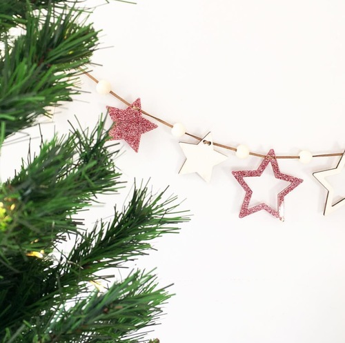 INS Nordic style hollow wood chip star hanging curtain home decoration party festival wall decoration photo props