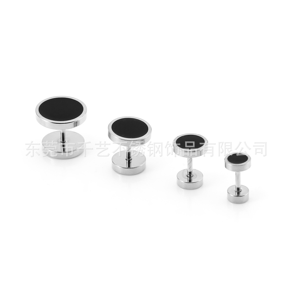 Popular Stainless Steel Body Piercing Jewelry, Oil-Drip Round Disc Earrings, Unisex Style