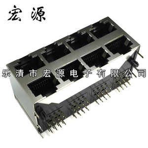 [RJ45 59B 2*4 无弹 网络接口连接器插座JACK厂家直销]