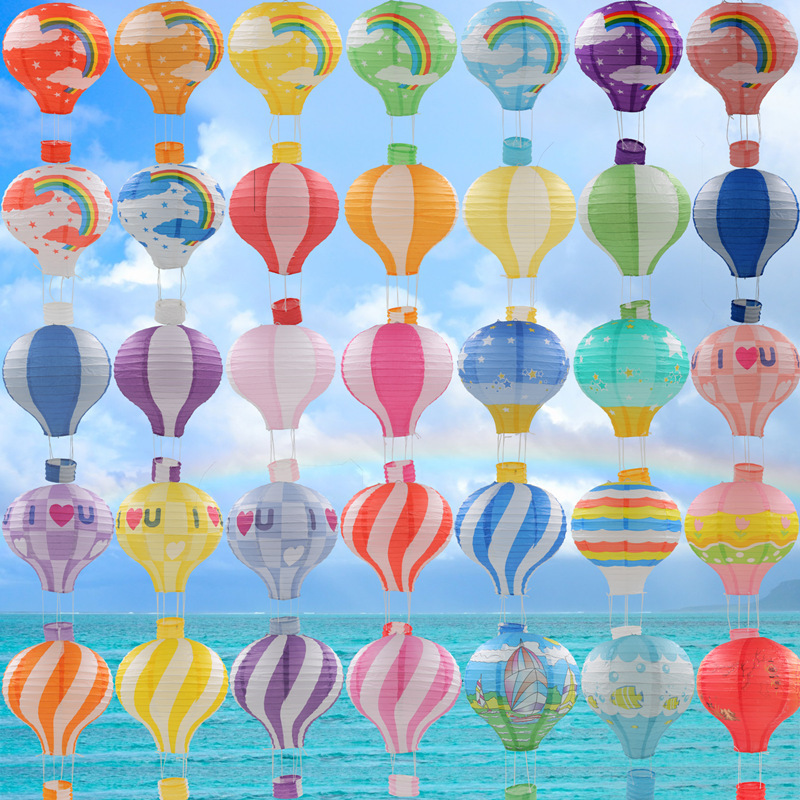 Hot Air Balloon Lanterns Christmas Decorations Birthday Party Decorations Kindergarten Corridor Hanging Decorations Handmade Folding Lanterns Wholesale Hot Air Balloon Lanterns Christmas Decorations Birthday Party Decorations Kindergarten Corridor Hanging Decorations Handmade Folding Lanterns Wholesale