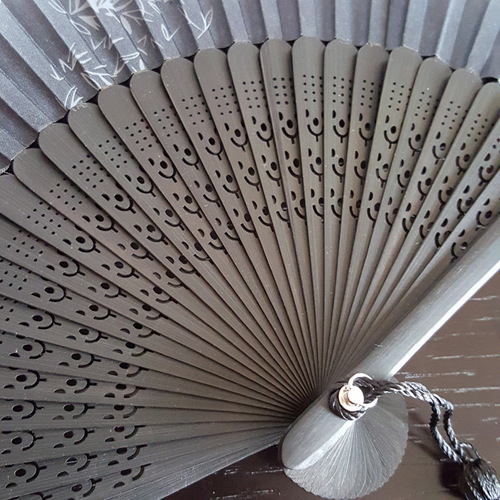 Manufacturer wholesale imitation silk female fan custom silk Chinese style smiling plum Japanese style female fan gift fan customization
