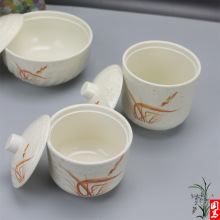 密胺仿瓷炖盅 真功夫汤盅碗蒸蛋炖盅 炖汤碗瓦罐汤快餐厅餐具加厚