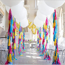 拍照道具生日聚会布置用品 婚礼装扮儿童房气球装饰纸流苏拉花