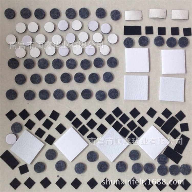 供应3mm家具毛毡脚垫 背胶桌椅毛毡垫 防划伤垫桌椅垫片 量大优惠