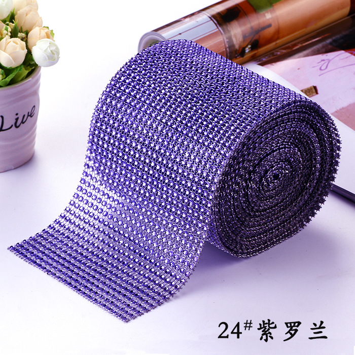 24 filas de taladro de malla de plástico hueco/taladro de línea/taladro de fila de 4mm/taladro de imitación, decoración navideña, artesanía, cortina