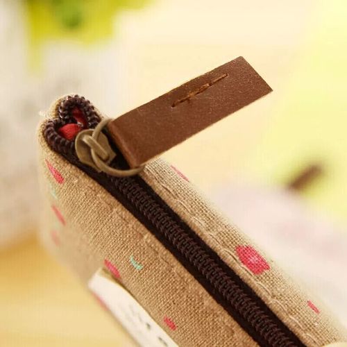 Korean style fashionable small fresh floral coin purse pastoral floral canvas small coin purse key bag manufacturer wholesale