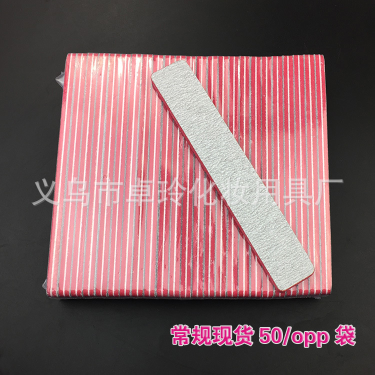 Patrón de cebra de ventas directas de fábrica engrosada lima de uñas corazón rojo engrosado papel de lija de doble cara tira de molienda de uñas