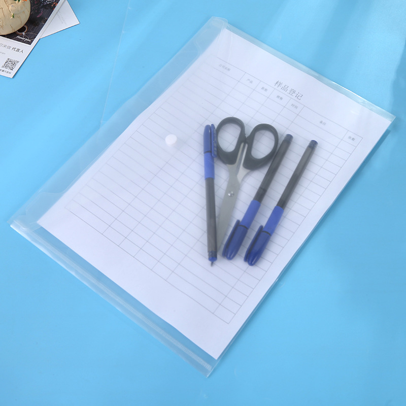 (2개) 로고가있는 투명 A4 문서 가방의 새로운 모델, 사무용품 정보 가방 제조업체 도매