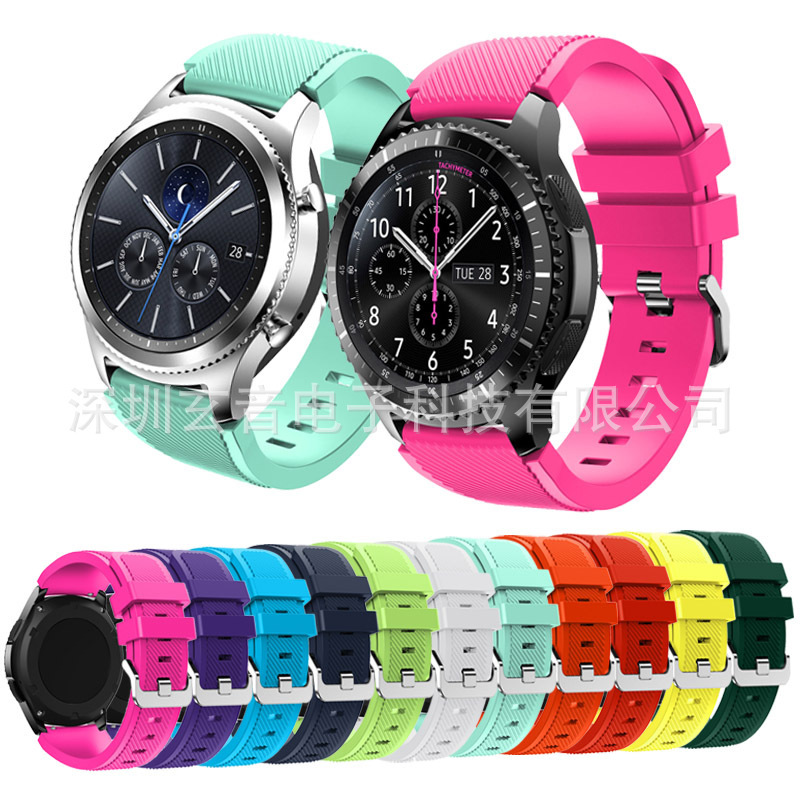 For Samsung Gear S3 Frontier silicone strap Huawei watch4 sports watch strap 22mm For Samsung Gear S3 Frontier silicone strap Huawei watch4 sports watch strap 22mm