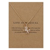 New fashion cartoon Good Lucking Paper Card Lucky Elephant Alloy necklace European and American cute animals exquisite decoration