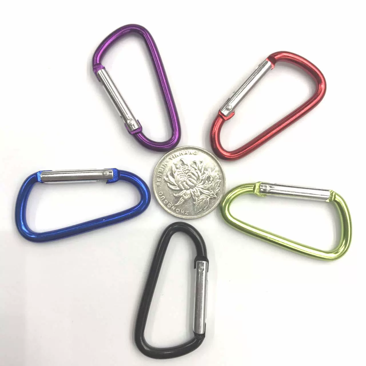 Завод питания высокого качества № 5 D типа алюминиевого сплава Карабин Открытый висит пряжка солнечной энергии банка пряжка