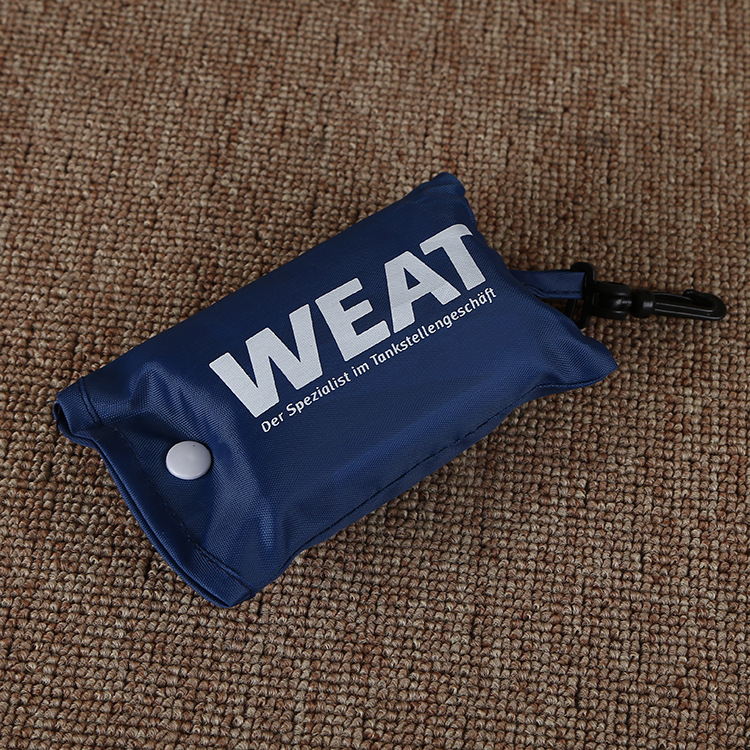 生产购物手提背心袋定 制服装礼品收纳折叠涤纶布袋可定 做LO