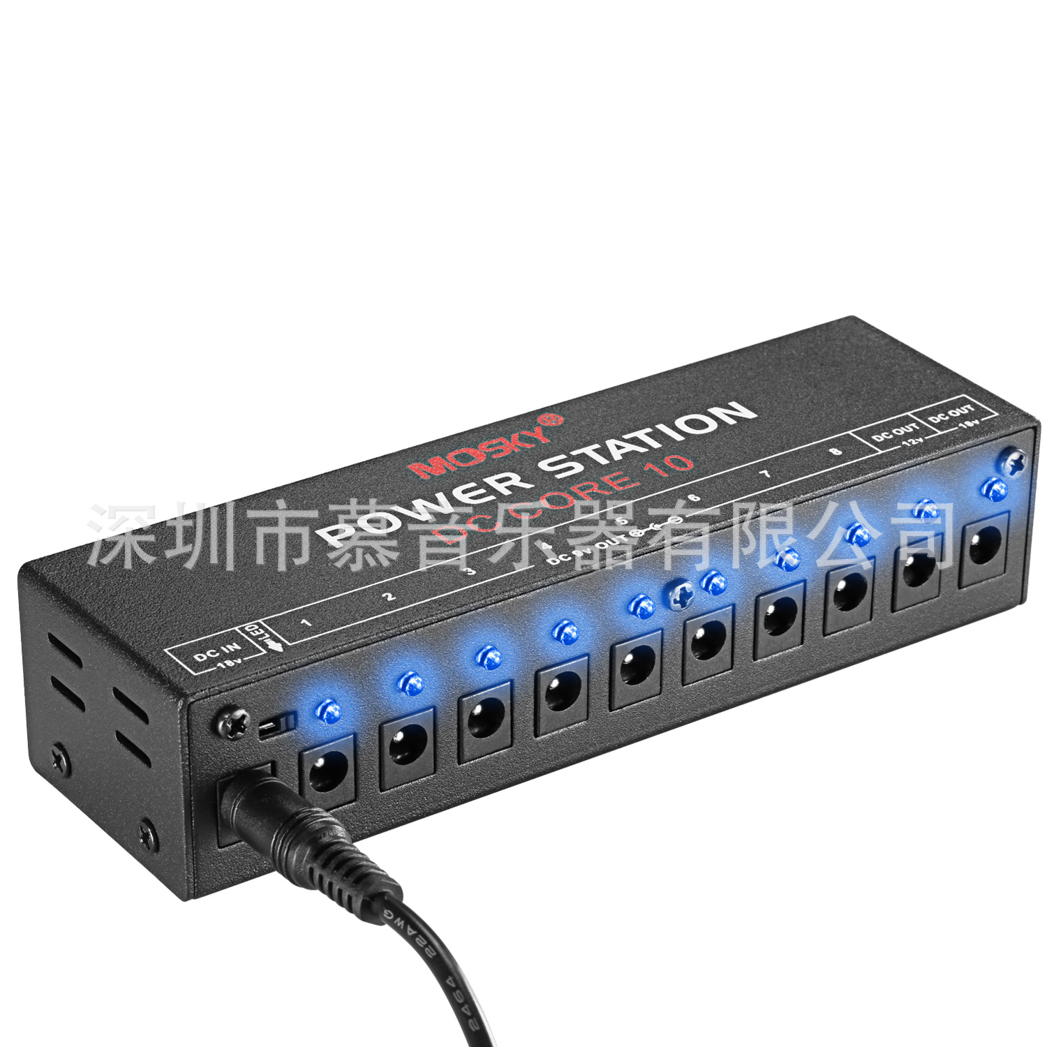 MOSKYAUDIO DC-CORE10 10-Way instrumento musical guitarra efecto fuente de alimentación fábrica al por mayor