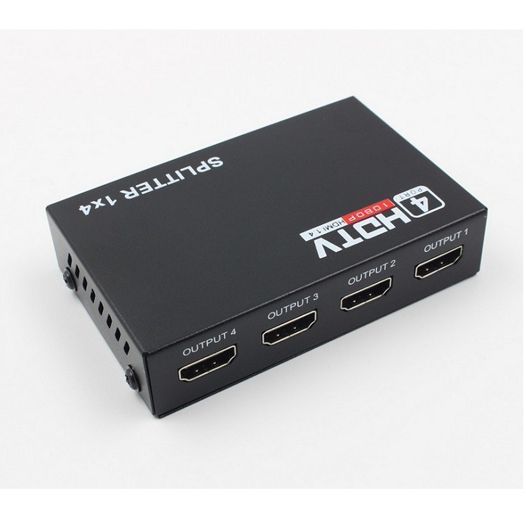 Factory HDMI HD splitter 1 in 4 out 1 in 4 4 out 4 divider supports 1080p 3D European gauge