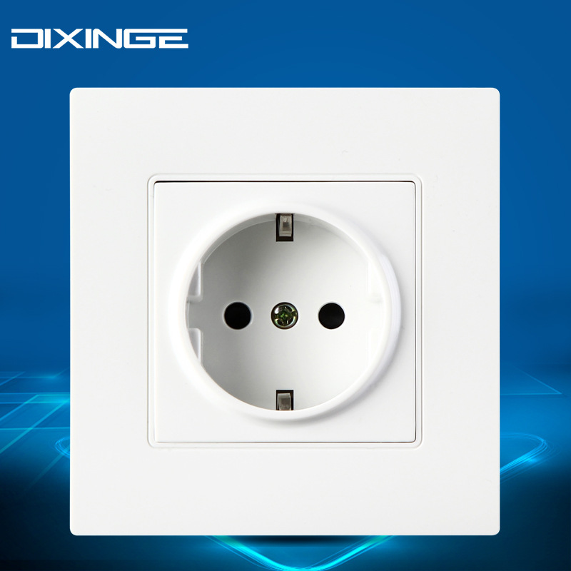 A8 86 German Standard Power Socket European Standard European Grounding Socket European Standard 16A German Wall Socket