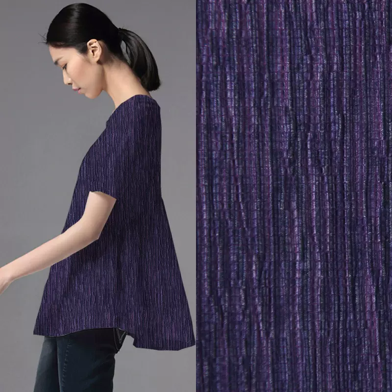 【新款上市】SRT/SP 牙签条 仿麻 脏染女装面料1825