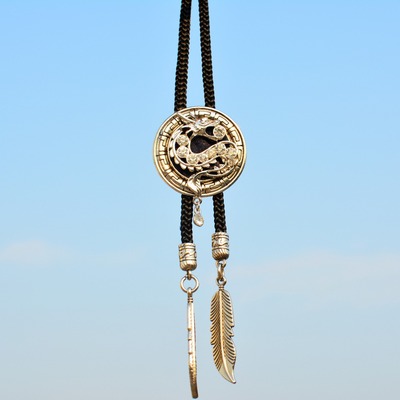 Korean Edition new pattern man shirt Poirot necktie Necklace Trendy collar rope Foreign trade gemstone Bolo Tie Decorations