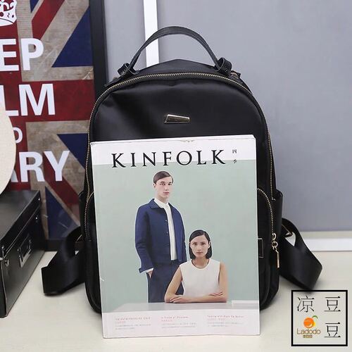Women's  New Oxford Cloth Dual Shoulder Bag Waterproof Versatile School Bag Korean Style Leisure Backpack for High School Students